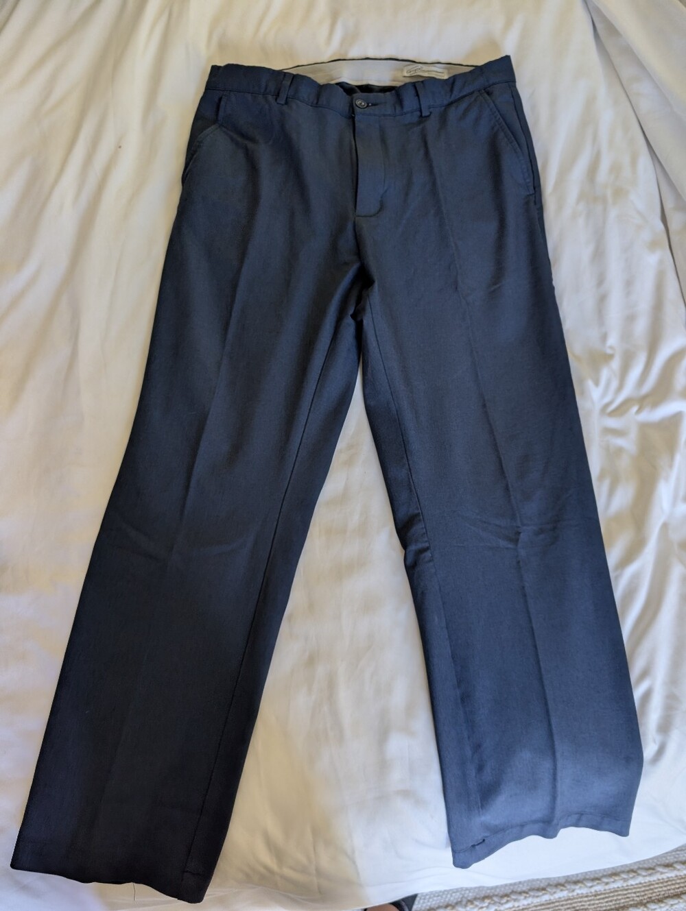 Greg Norman Men's Pants Size 36x30 Navy Flat Front Stretch Golf Dress